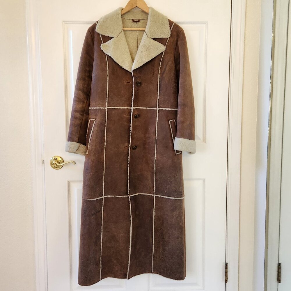 Wilson's Leather long leather coat, size M